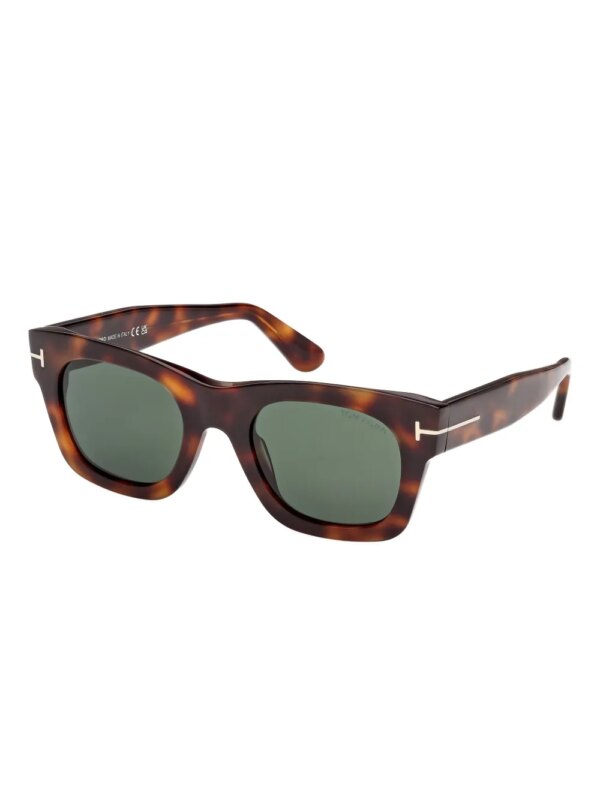 TOM FORD Eyewear Zonnebril met vierkant montuur - Bruin