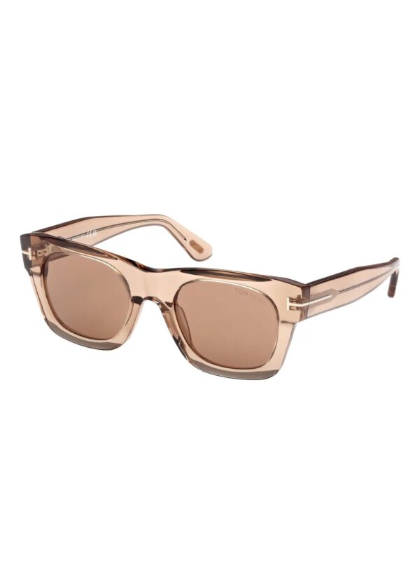 TOM FORD Eyewear Zonnebril met rechthoekig montuur - Bruin