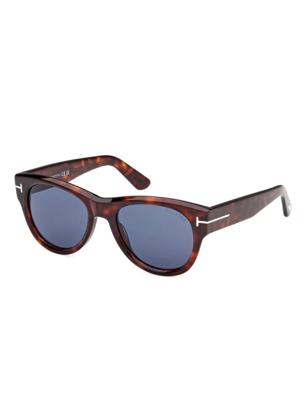 TOM FORD Eyewear Zonnebril met rond montuur - Bruin