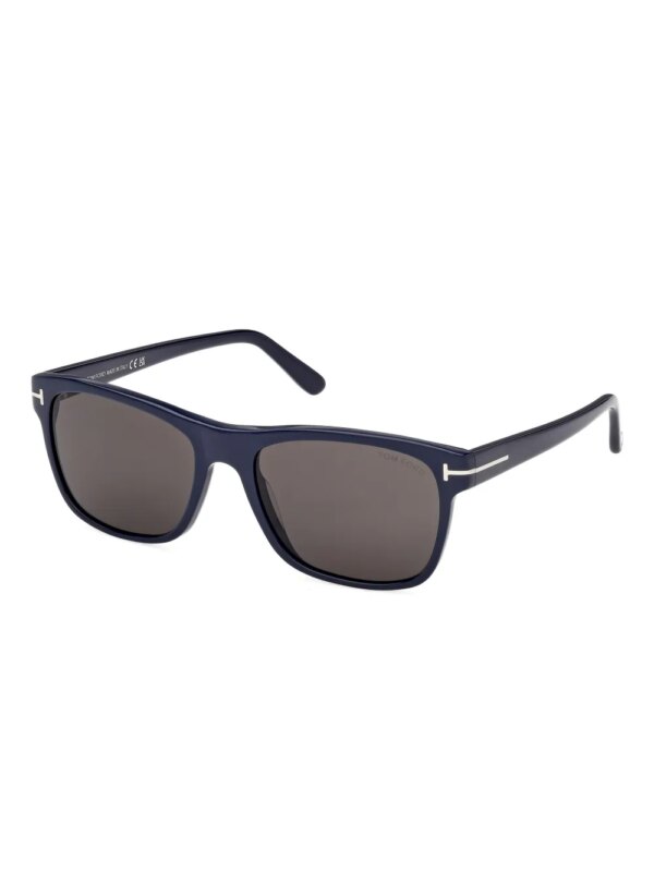 TOM FORD Eyewear FT0698 zonnebril met rechthoekig montuur - Zwart