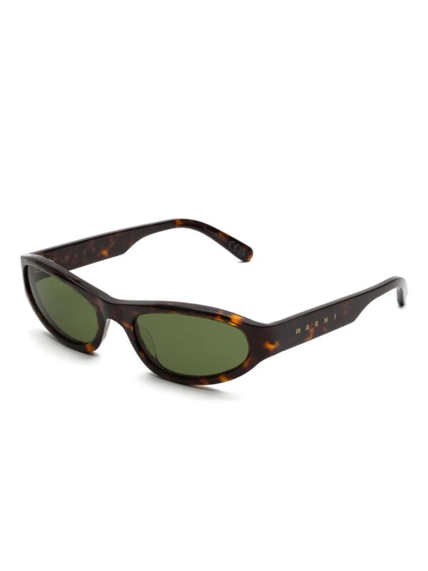 Marni Eyewear Yozamei zonnebril met ovalen montuur - Bruin