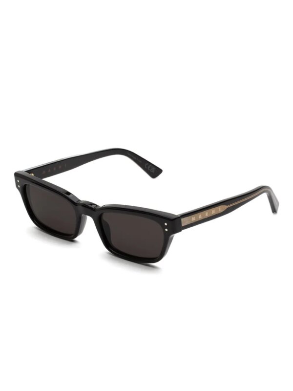 Marni Eyewear Floosa zonnebril met rechthoekig montuur - Zwart