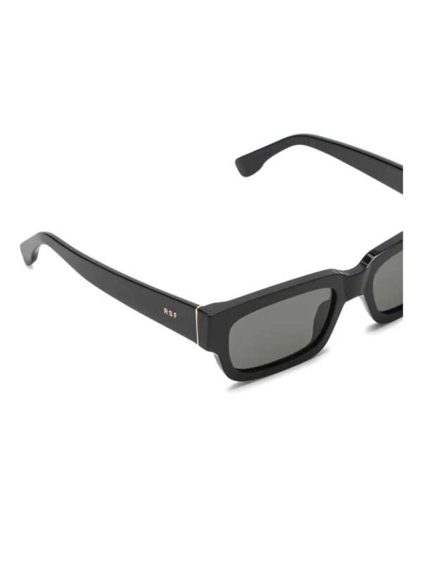 Retrosuperfuture Zonnebril met rechthoekig montuur - Zwart