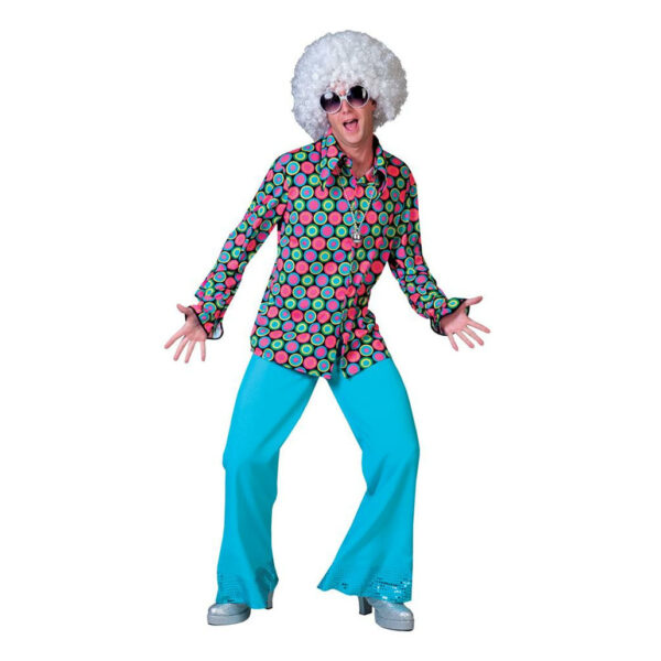Jaren 70 disco overhemd - bollen - voor heren - Foute party