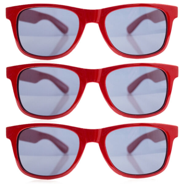 Feest zonnebril voor kinderen - 6x - rood - kunststof - verkleedbril