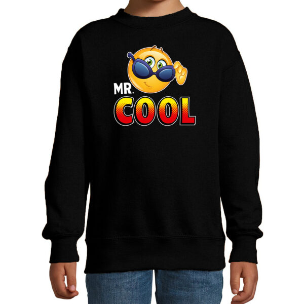 Mr.Cool funny emoticon trui kids zwart
