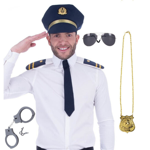 Politie agent verkleed set - volwassenen - politiepet en accesssoires
