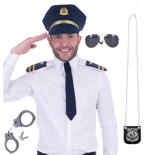 Politie agent verkleed set - volwassenen - politiepet en accesssoires