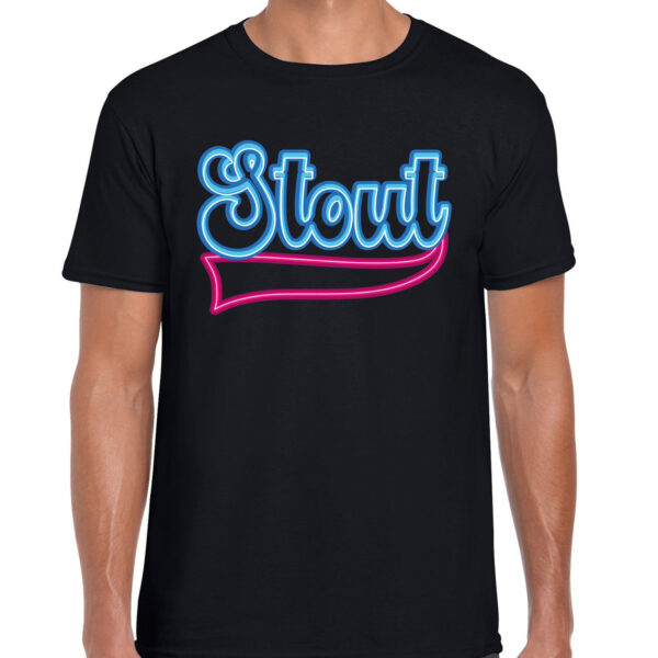 BD Verkleed T-shirt heren - STOUT - zwart/neon - stout/goud/stout
