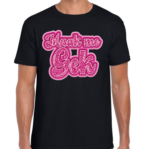 BD Verkleed T-shirt heren - maak me gek - fout/goud/stout