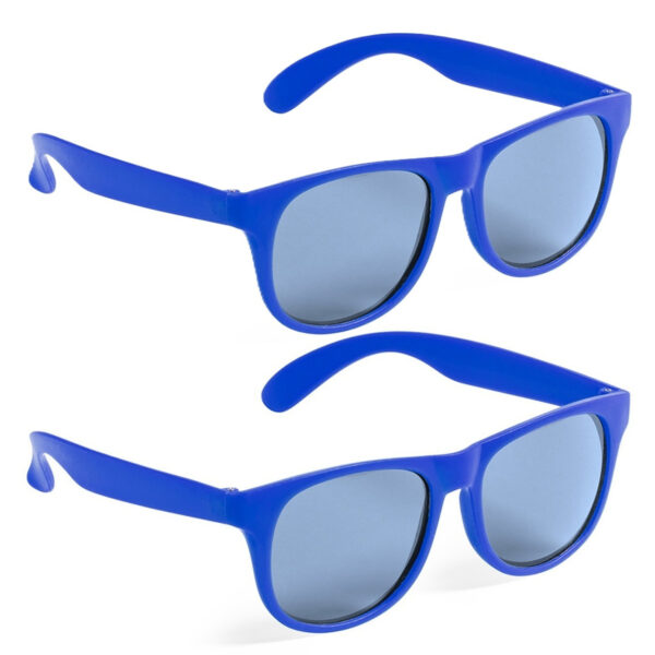 Party zonnebril - 2x - blauw - UV400 - verkleedbril voor volwassenen