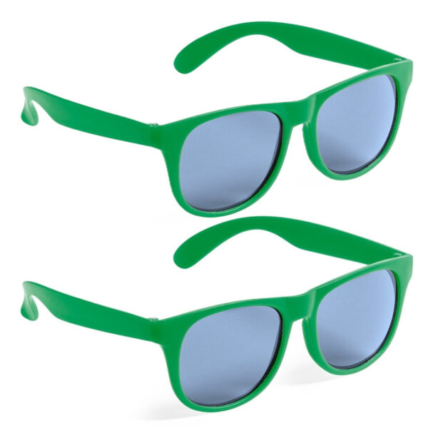 Party zonnebril - 2x - groen - kunststof - UV400 - verkleedbril voor volwassenen
