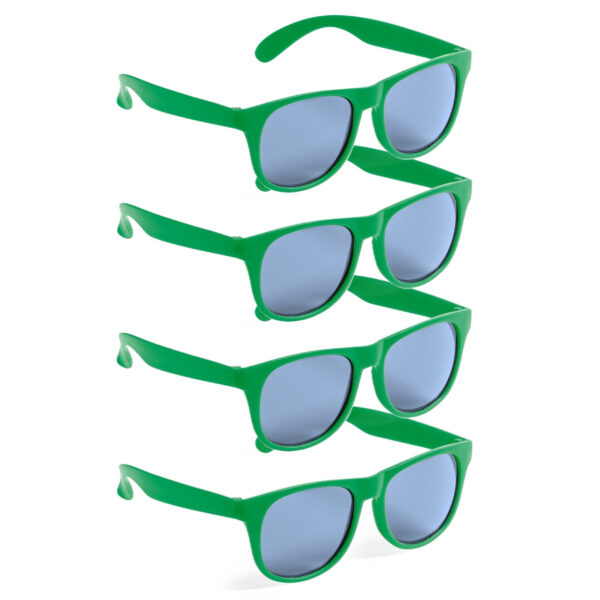 Party zonnebril - 4x - groen - UV400 - verkleedbril voor volwassenen