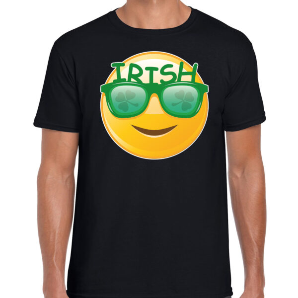 Irish emoticon feest shirt / outfit zwart voor heren - St. Patricksday