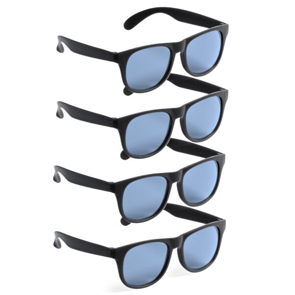 Party zonnebril - 4x - zwart - UV400 - verkleedbril voor volwassenen