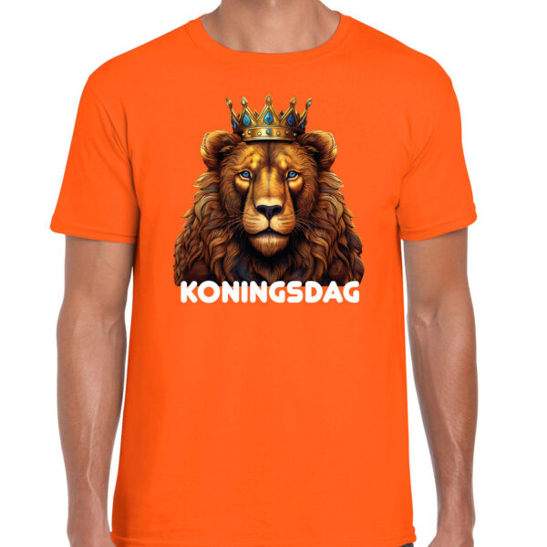 BD Koningsdag verkleed t-shirt heren - leeuw - Koningsdag - oranje