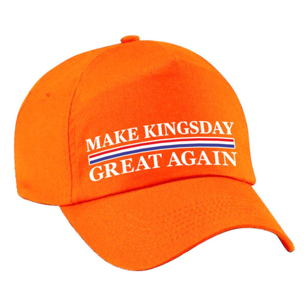 Koningsdag Verkleed feest pet - oranje - Make Kingsdag Great Again - volwassenen