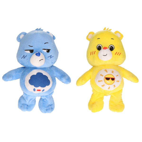 Set van 2 Troetelbeertjes blauw en geel 28 cm