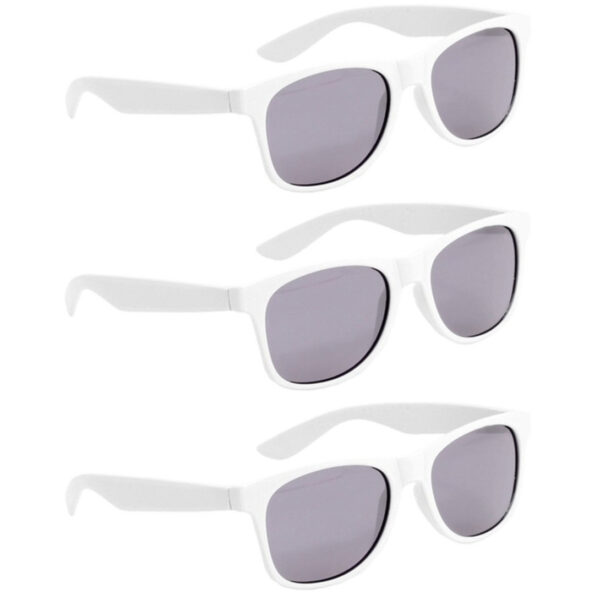 Feest zonnebril voor kinderen - 10x - wit - kunststof - verkleedbril