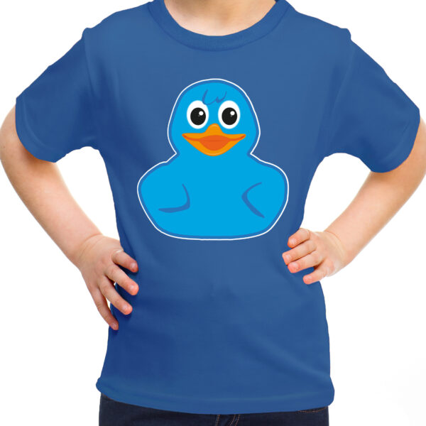 BD Verkleed T-shirt voor jongens/meisjes - eendje - blauw - Carnaval
