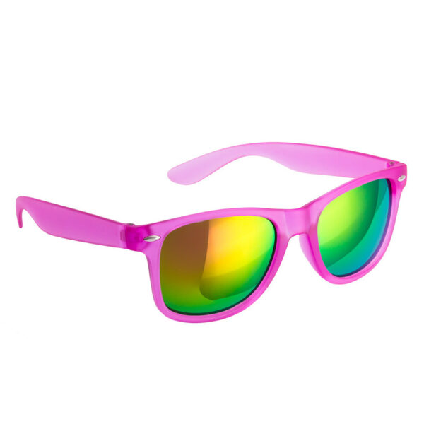 Hippe party zonnebril/feestbril met spiegelglazen - Paars
