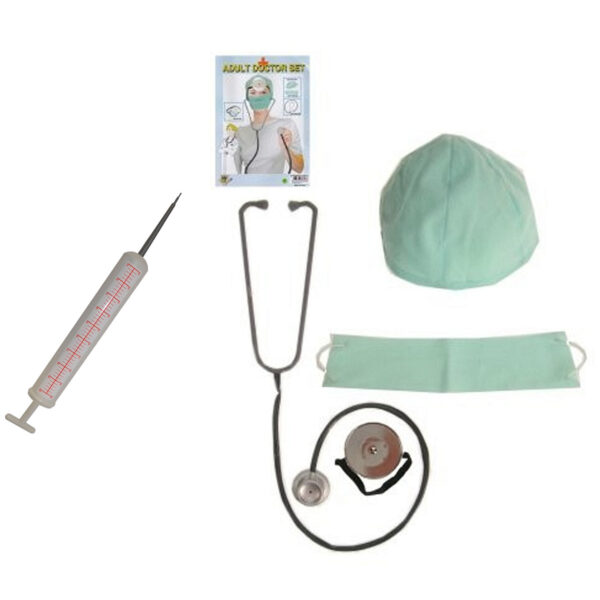 Dokter/Chirurg ziekenhuis verkleed set - accessoires 5-delig - kunststof - feestkleding