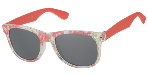 Dudes en Dudettes Wayfarer Kinder Zonnebril Flower Rood