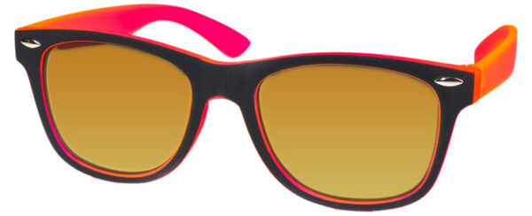 Kool-KidZ Wayfarer Kinder Zonnebril Zwart/Roze