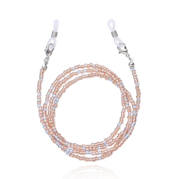 Deja Jewels Rosé Koord voor Zonnebril of Leesbril met Kraaltjes